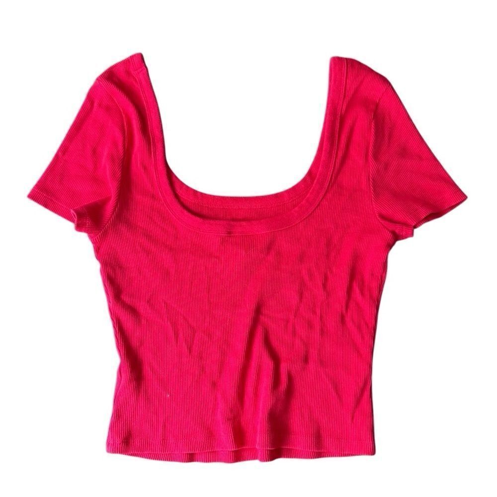 Universal Thread Shrunken Short Sleeve Scoop Neck… - image 4